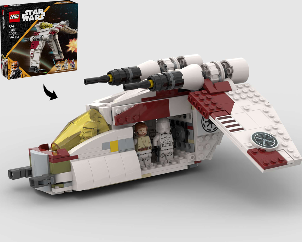 Lego Republic Gunship LAAT/i - Alternate Build of 75432 V-19 Torrent Starfighter