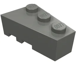 Brick Wedged, Angled 3 x 2 Right / Dark Bluish Gray