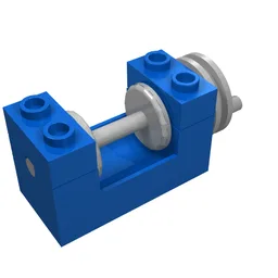 String Reel Winch 2 x 4 x 2 (Light Gray Drum) / Blue