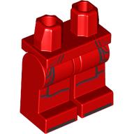 Lego Hips and Red Legs with Black Imperial Praetorian Guard Armor print / Red