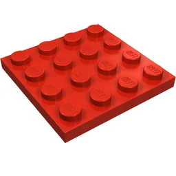 Plate 4 x 4 / Red