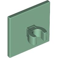 Lego Road Sign Clip-on 2 x 2 Square [Thick Open O Clip] / Sand Green