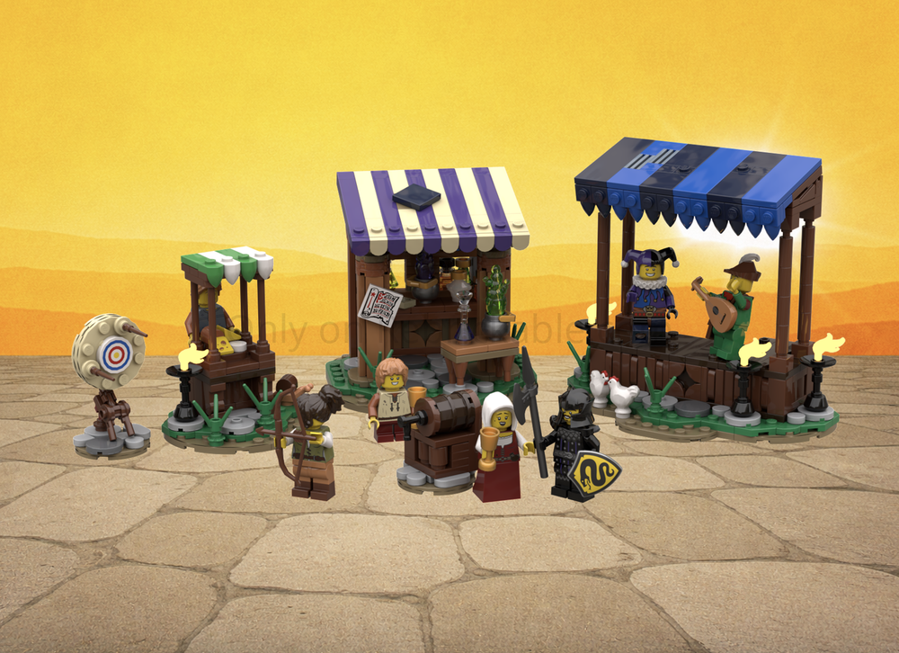 Lego The Medieval Market - medieval village series