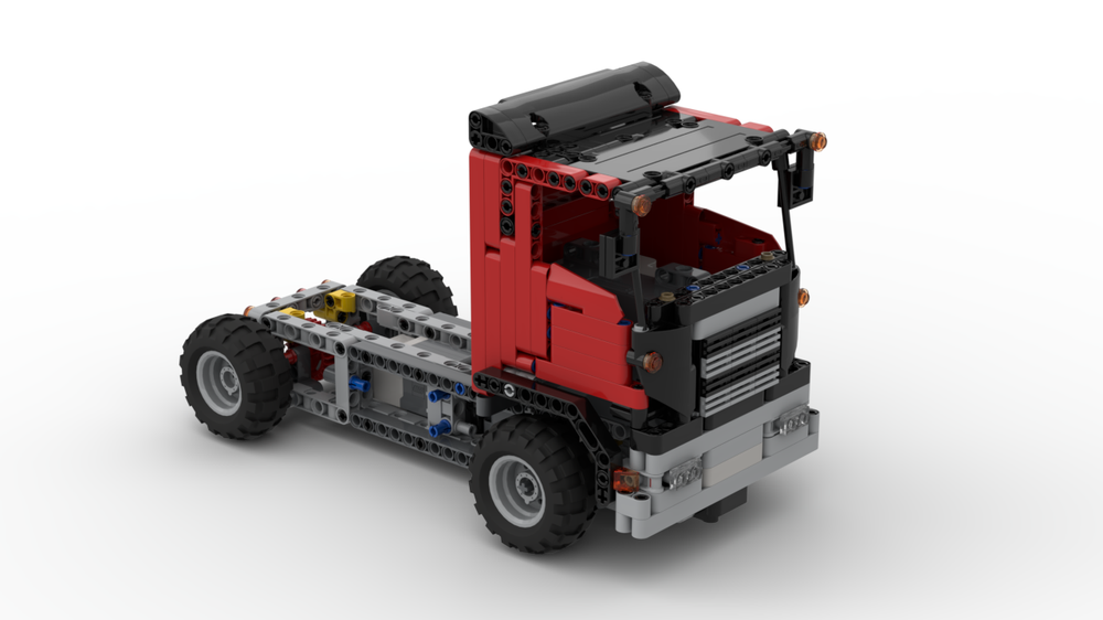 Lego Clean 4 wheel Truck Chassis with cabin and off road tires