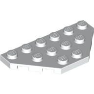 Lego Wedge Plate 3 x 6 Cut Corners / White