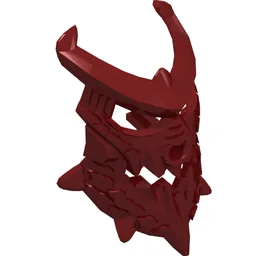 Large Figure Mask, Pyrox / Dark Red