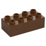 Duplo Brick 2 x 4 / Reddish Brown