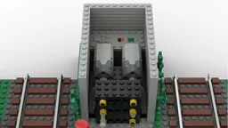 Motorized train level crossing