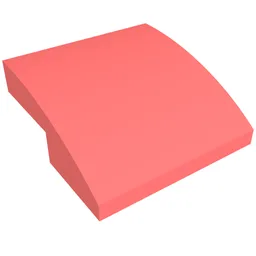 Brick Curved 2 x 2 x 2/3 / Coral