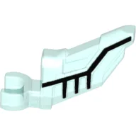 Wing with Clip with Black Lines Print (Left) / Trans-Light Blue