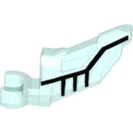 Lego Wing with Clip with Black Lines Print (Left)