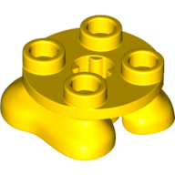 Lego Feet, 2 x 2 x 2/3 with 4 Studs on Top / Yellow