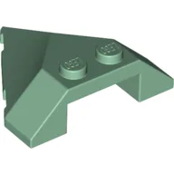 Brick Wedged, Sloped 4 x 4 Pointed / Sand Green