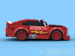 Red race car