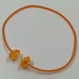 Clikits Cord, Jelly String, 170mm, with Trans-Flame Yellowish Orange Colored Caps / Trans-Orange