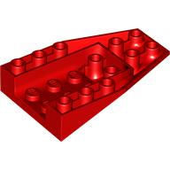 Lego Brick Wedged, Sloped Inverted 6 x 4 with 4 Stud Connections / Red