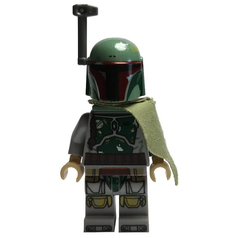 Lego Boba Fett, Helmet, Jetpack Neckwear, Olive Green Pauldron, Light Bluish Gray Hips
