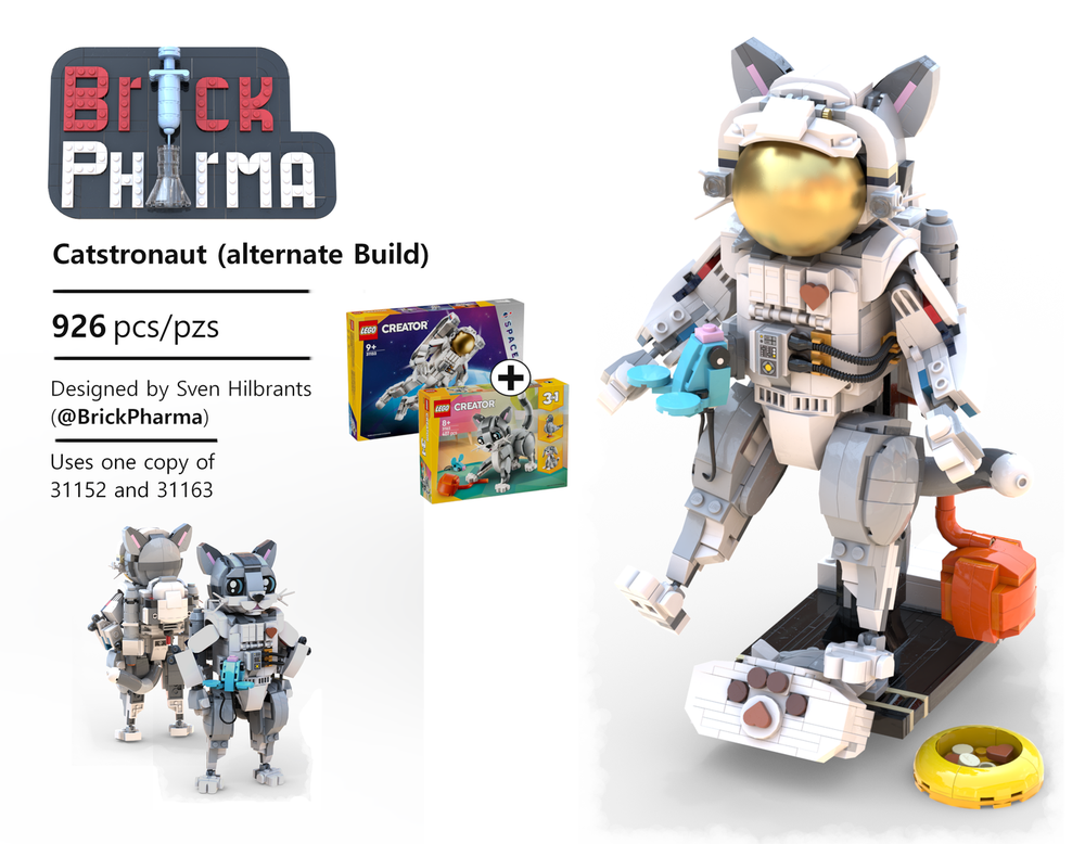 Lego Catstronaut (Alternate build 31152 + 31163)
