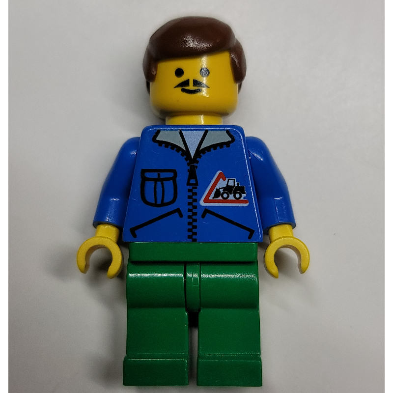 Lego Man - Blue Jacket, Green Legs