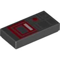 Tile 1 x 2 with Control Panel Buttons Display Print