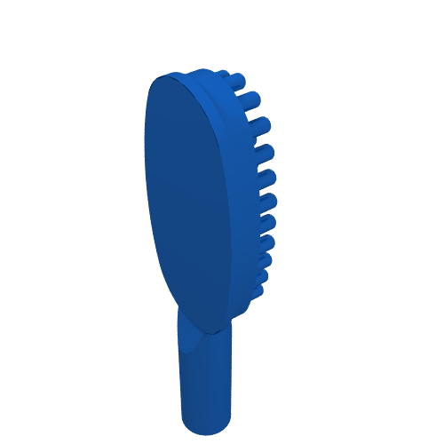 Lego Equipment Hairbrush Short Handle [10mm] / Blue