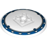 Dish 6 x 6 Inverted (Radar) with Blue Border Print