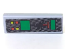 Tile 1 x 3 with 'mph 345', 'GEAR 8', Gear Stick and Buttons Pattern (Sticker) - Set 7050