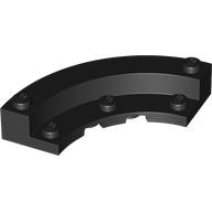Lego Brick Round Corner 5 x 5 Macaroni with 1/3 Inner Side / Black