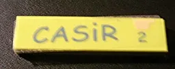 Tile 1 x 4 with 'CASiR' and '2' Pattern (Sticker) - Set 5941 / Medium Lime