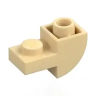 Brick Curved Inverted 1 x 2 with 1 x 1 Cutouts / Tan