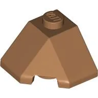 Brick Wedged, Sloped 45° 2 x 2 Corner / Medium Nougat