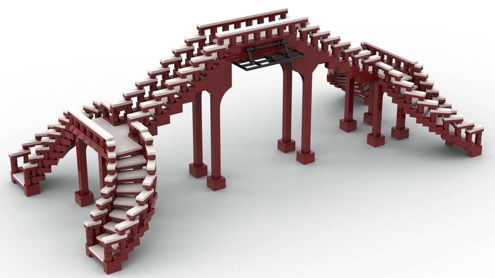 Lego Pedestrian Railway Footbridge - MOC