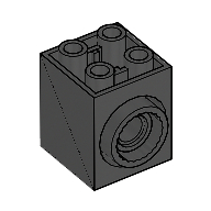 Lego Brick Special 2 x 2 x 2 with Rotation Joint Socket and Rear Pin Hole / Light Bluish Gray