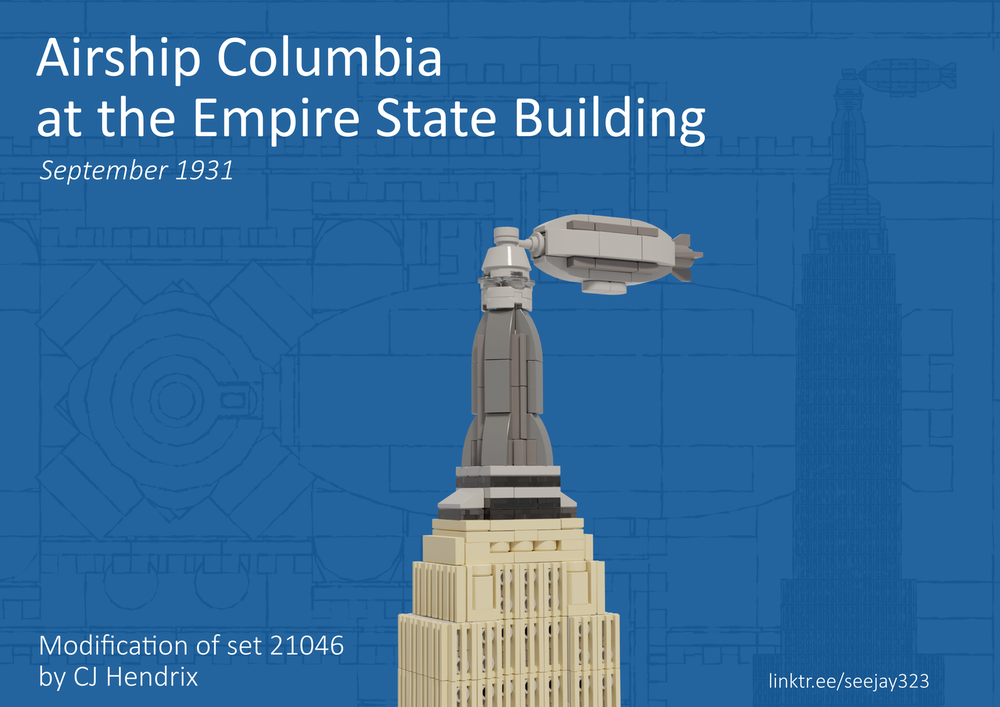 Lego Airship Columbia Moored at the Empire State Building