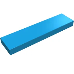 Tile 1 x 4 with Groove / Dark Azure