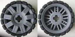 Wheel 72 x 34 with Black Tire 94 x 40 Balloon Offset Tread / Dark Bluish Gray