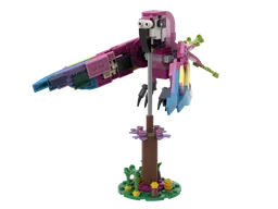31144 Exotic pink balancing parrot