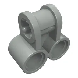 Technic Axle and Pin Connector Perpendicular Double / Light Gray
