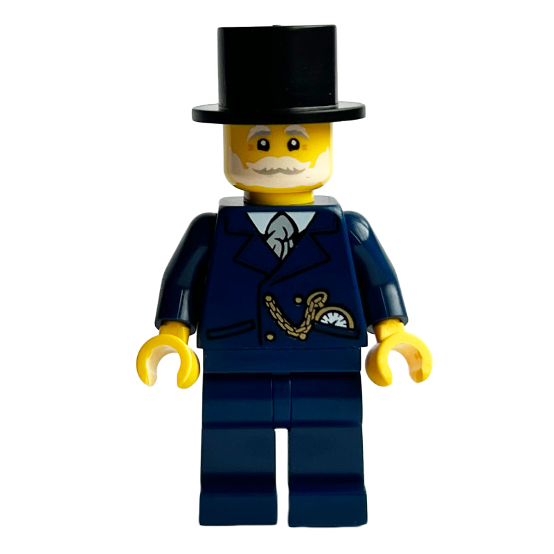 Lego Carriage Driver, Dark Blue Suit, Black Top Hat