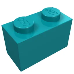Brick 1 x 2 / Dark Turquoise