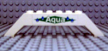 Lego Slope 45 10 x 2 x 2 Double with 'Aqua' and Water Drops Pattern both sides (Stickers) - Set 4553