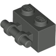 Lego Brick Special 1 x 2 with Handle / Dark Gray