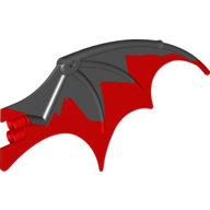 Lego Creature Body Part, Dragon Wing 19 x 11 with Marbled Red Pattern