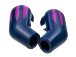 Arm, (Matching Left and Right) Pair with Magenta Shoulder Stripes Pattern / Dark Blue
