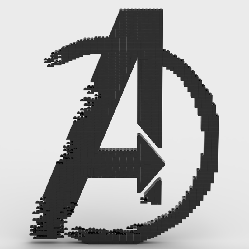 Lego Avengers Logo "Snapped"