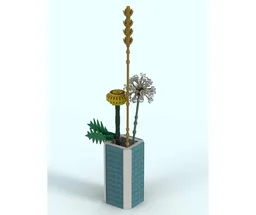 Brick Vase Octagon Satin