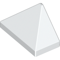 Lego Brick Sloped 45° 2 x 1 Triple with Inside Stud Holder / White