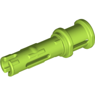 Lego Technic Pin Long with Friction Ridges Lengthwise and Stop Bush [2 Lateral Holes, Small Pin Hole] / Lime