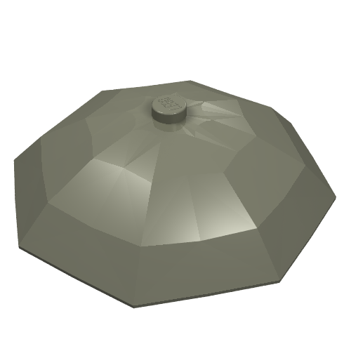 Lego Equipment Umbrella Top with No Bottom Flaps, 6 x 6 with Top Stud / Dark Gray