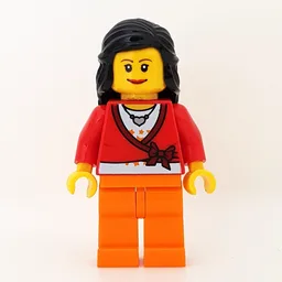 Red Torso, Orange Legs, Black Hair